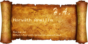 Horváth Armilla névjegykártya