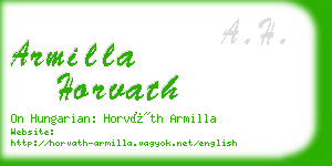 armilla horvath business card